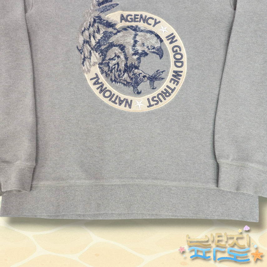 [BUNJANG] Custom Mellow Eagle Embroidery Sweatshirt / 100 커스텀멜로우 독수리 자수 맨투맨