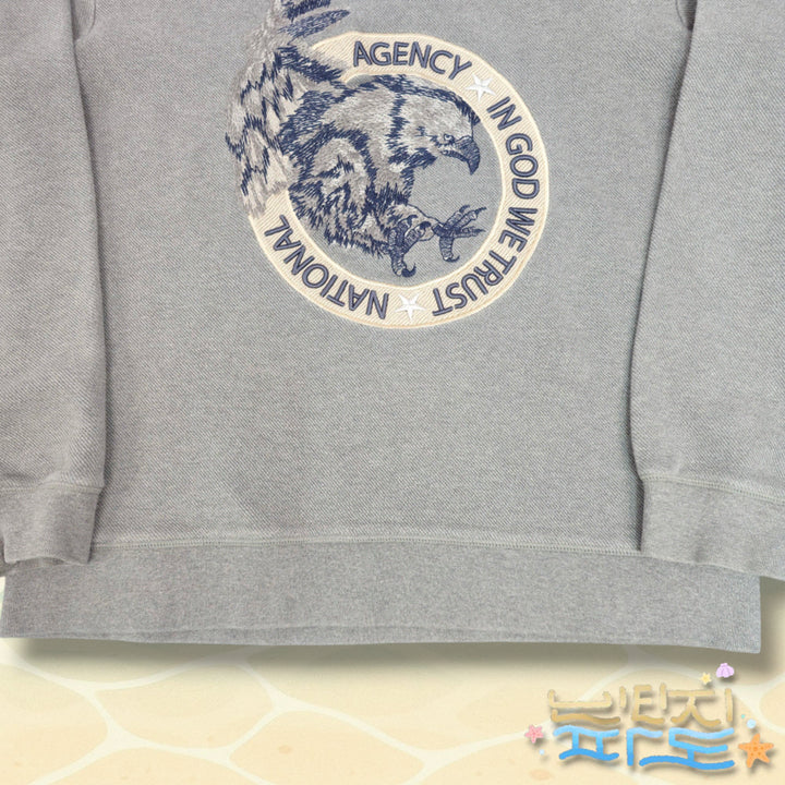 [BUNJANG] Custom Mellow Eagle Embroidery Sweatshirt / 100 커스텀멜로우 독수리 자수 맨투맨