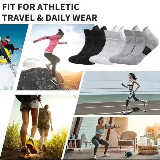 [BUNJANG] Sports Ankle Socks (Black/White/Gray) - 3 Pairs / 스포츠 양말 운동 발목 양말 (검/흰/회)3쌍