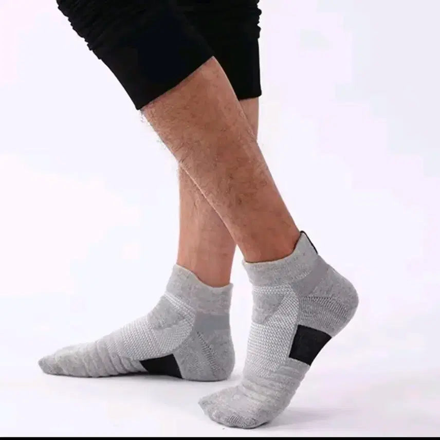 [BUNJANG] Sports Ankle Socks (Black/White/Gray) - 3 Pairs / 스포츠 양말 운동 발목 양말 (검/흰/회)3쌍