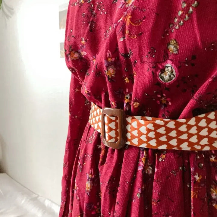 [BUNJANG] Heart Ppyong Ppyong Vintage Belt / 하트뿅뿅 빈티지벨트