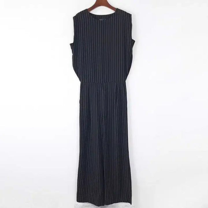 [BUNJANG] MARIE Striped Sleeveless Jumpsuit / MARIE 스트라이프 민소매 점프슈트  M