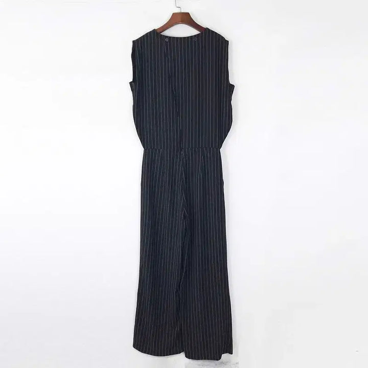 [BUNJANG] MARIE Striped Sleeveless Jumpsuit / MARIE 스트라이프 민소매 점프슈트  M