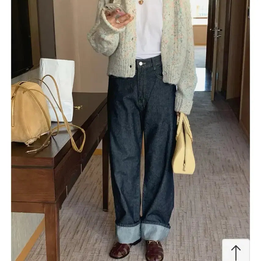 [BUNJANG] Maybe Baby Flatlock Wide Fit Denim Pants / [메이비베이비] Flatlock (pt)
