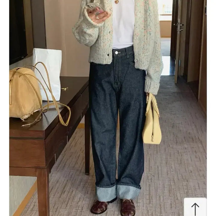 [BUNJANG] Maybe Baby Flatlock Wide Fit Denim Pants / [메이비베이비] Flatlock (pt)