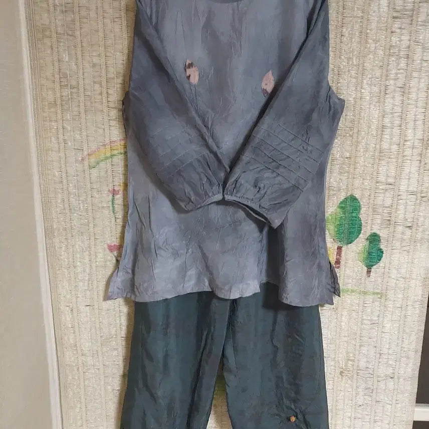 [BUNJANG] Natural Dyed Indigen Print Loungewear Set / 천연염색 인견 상하의 세트77