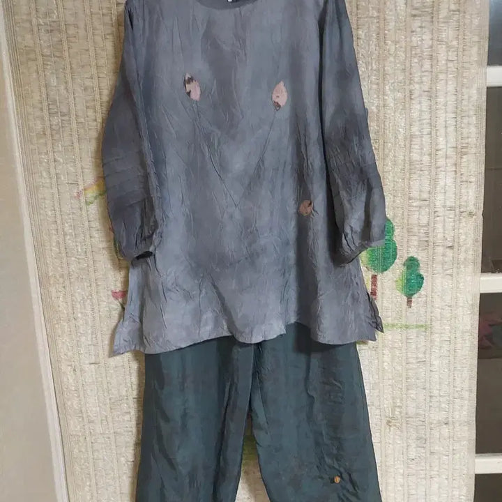 [BUNJANG] Natural Dyed Indigen Print Loungewear Set / 천연염색 인견 상하의 세트77