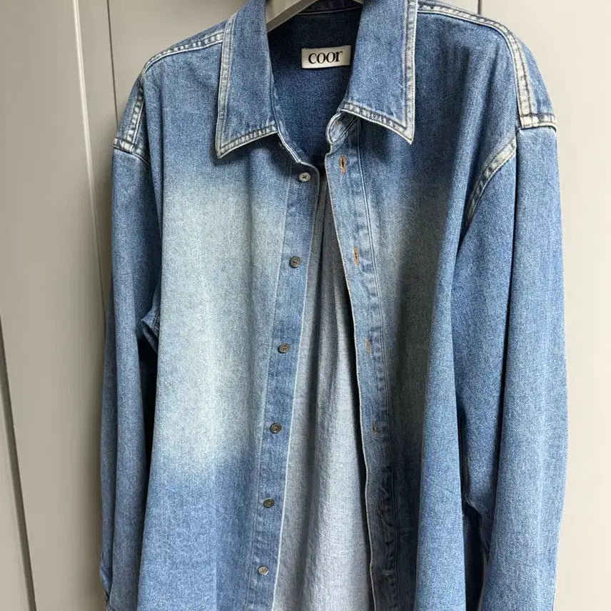 [BUNJANG] COOR Blue Washed Denim Shirt / 쿠어 청셔츠