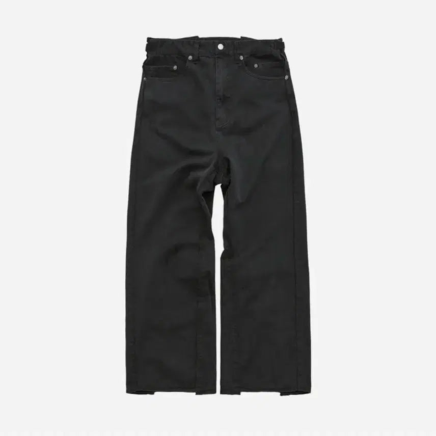 [BUNJANG] Politedu Rebuild 5pk Cotton Pants Washed Black / [1] 폴리테루 리빌드 5pk 코튼 팬츠 워시드 블랙