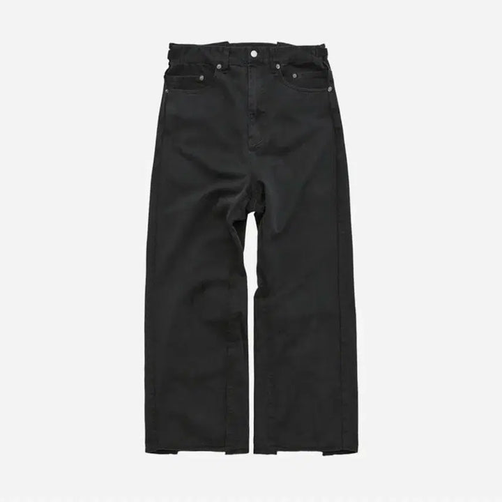 [BUNJANG] Politedu Rebuild 5pk Cotton Pants Washed Black / [1] 폴리테루 리빌드 5pk 코튼 팬츠 워시드 블랙