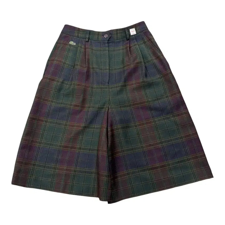 [BUNJANG] Lacoste Seogwang Two-Tuck Check Half Shorts / (바배) 라코스테 서광 투턱 체크 하프 반바지
