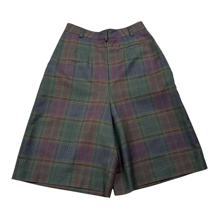 [BUNJANG] Lacoste Seogwang Two-Tuck Check Half Shorts / (바배) 라코스테 서광 투턱 체크 하프 반바지