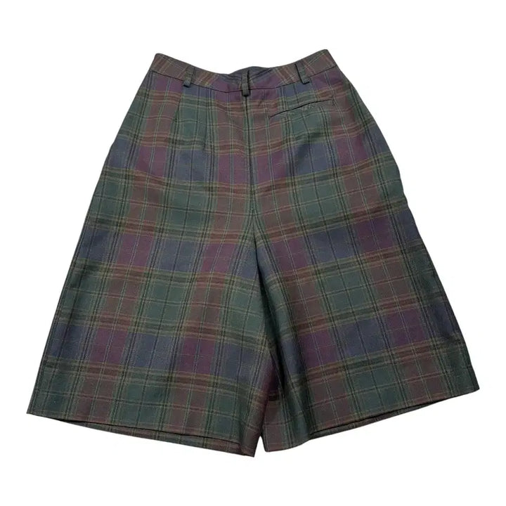 [BUNJANG] Lacoste Seogwang Two-Tuck Check Half Shorts / (바배) 라코스테 서광 투턱 체크 하프 반바지
