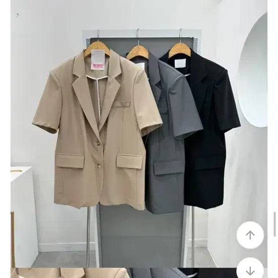 [BUNJANG] Summer Oversized Short Sleeve Tailored Jacket Black / 여름 오버핏 반팔 테일러드 자켓 블랙