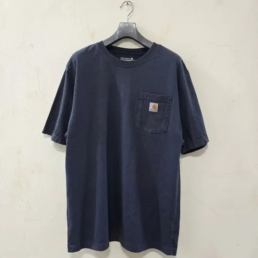 [BUNJANG] Carhartt Pocket Short Sleeve T-Shirt Navy L / 칼하트 포켓 반팔티 네이비 L