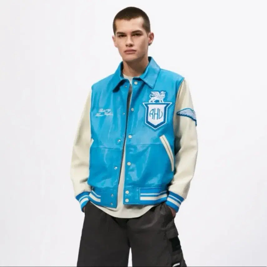 [BUNJANG] Zara x Luigi Lambskin Varsity Jacket XL / XL) 자라 x 루이지 램스킨 바시티 새상품