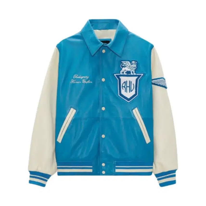 [BUNJANG] Zara x Luigi Lambskin Varsity Jacket XL / XL) 자라 x 루이지 램스킨 바시티 새상품
