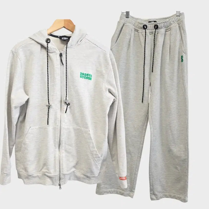 [BUNJANG] STORM LONDON Grey Training Set Hoodie &amp; Jogger Pants (L) / 스톰런던 트레이닝 세트 (L) 연그레이 상태 최상 후드집업