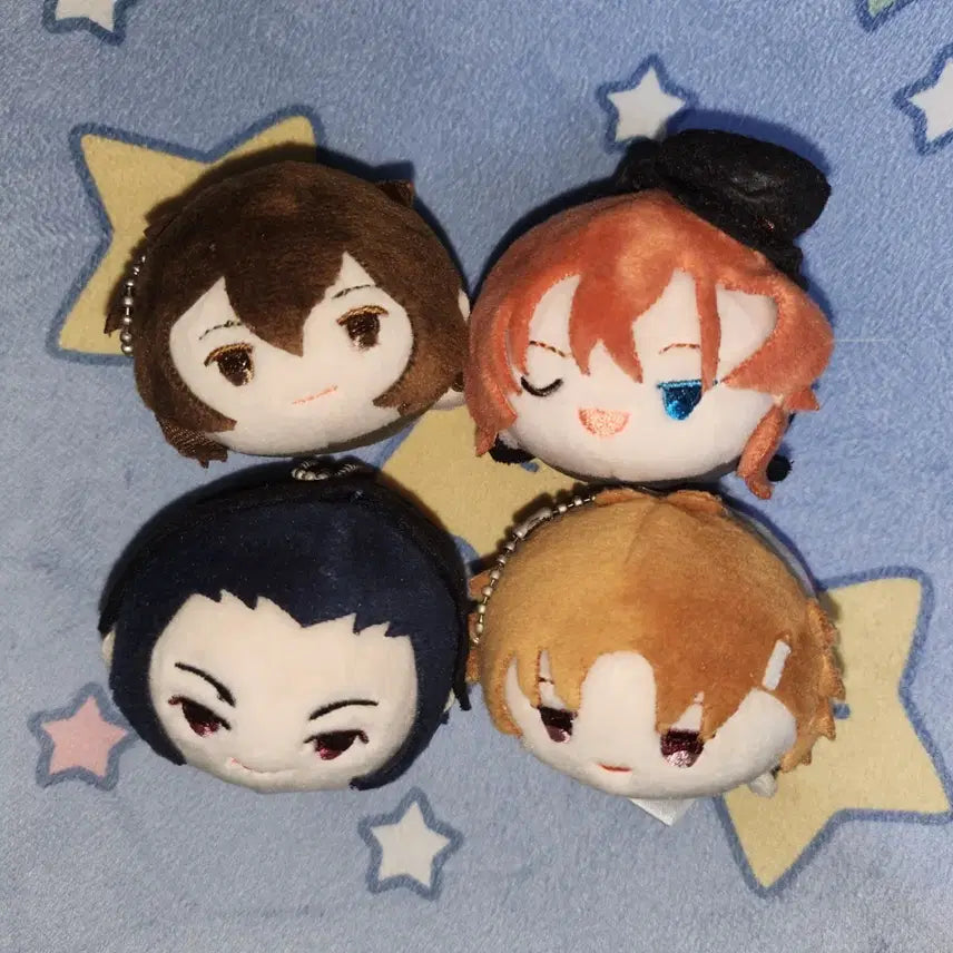 [BUNJANG] Bungo Stray Dogs Mochi Mas Tsumu Tsumu Bundle Set (Dazai, Chuuya, Mori, Junichiro) / 문스독 모찌 마스 쯔무쯔무 일괄 판매 (다자이, 츄야, 모리, 준이치로)