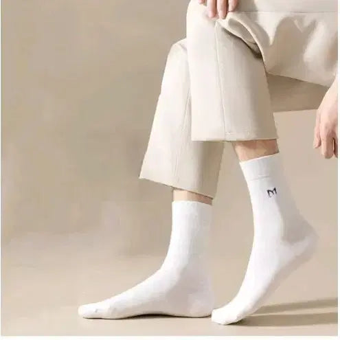 [BUNJANG] M Premium White Socks 5-Pair Set / M 프리미엄 흰색 양말 5쌍