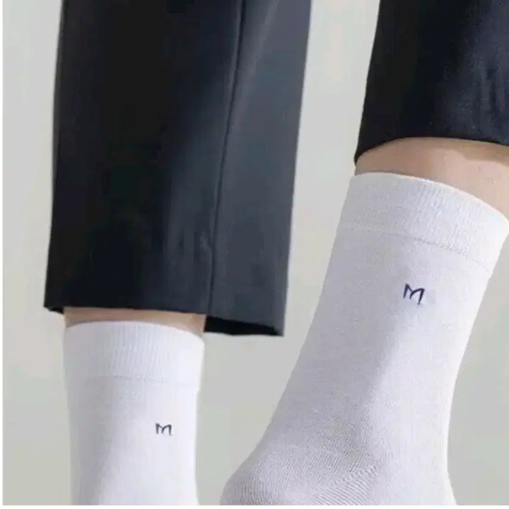 [BUNJANG] M Premium White Socks 5-Pair Set / M 프리미엄 흰색 양말 5쌍