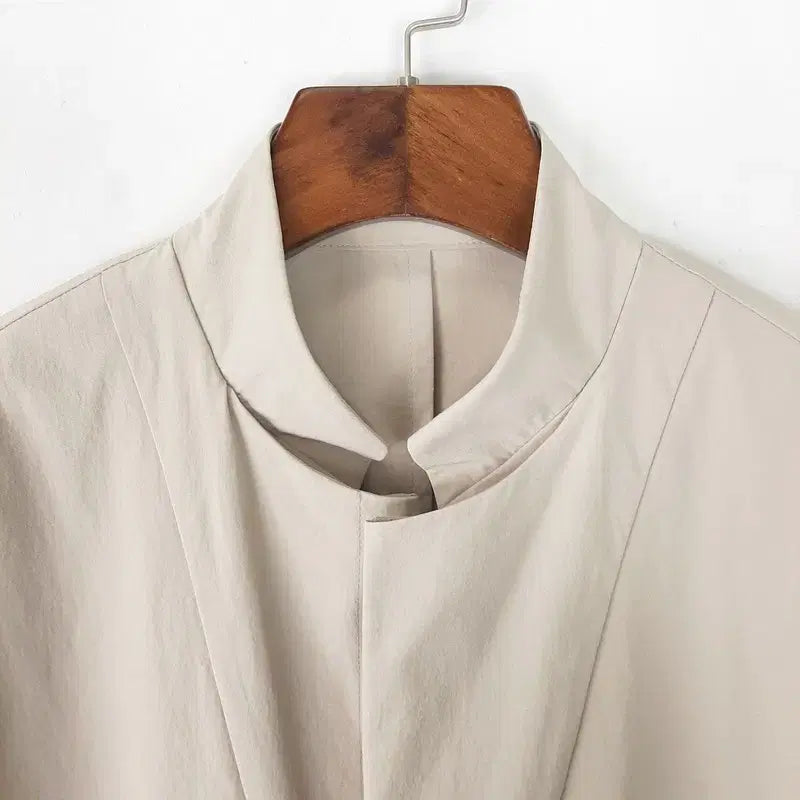 [BUNJANG] Time Homme No Collar Cutout Trench Jacket / 타임옴므 노카라 절개 트렌치자켓  100