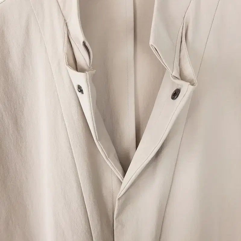 [BUNJANG] Time Homme No Collar Cutout Trench Jacket / 타임옴므 노카라 절개 트렌치자켓  100