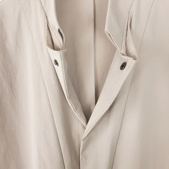 [BUNJANG] Time Homme No Collar Cutout Trench Jacket / 타임옴므 노카라 절개 트렌치자켓  100