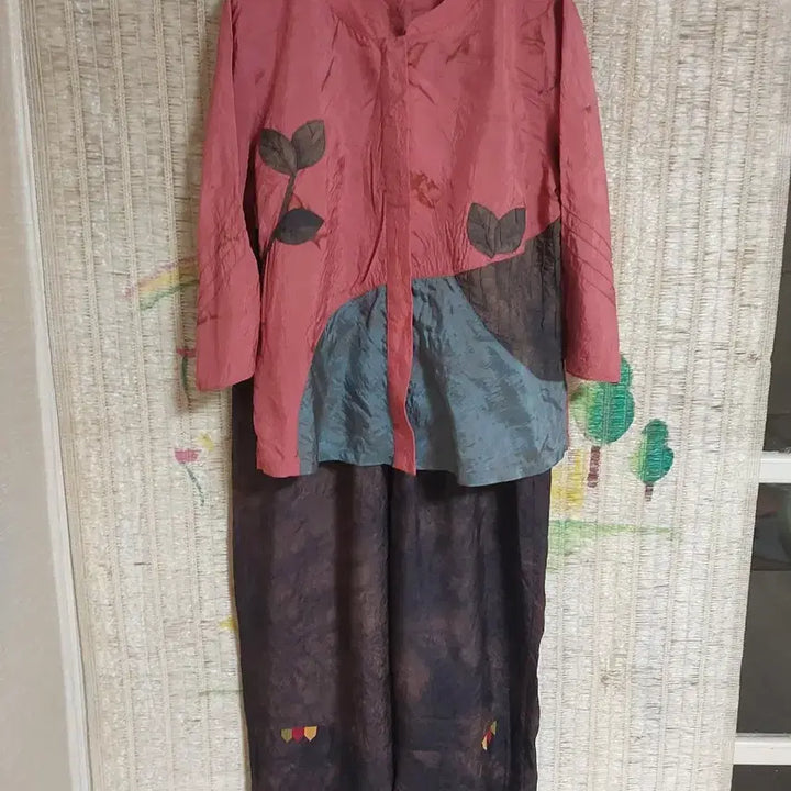 [BUNJANG] 100% Korean Rayon Two-Piece Set (Top + Pants) / 국산 인견100 투피스 상의 + 바지 세트