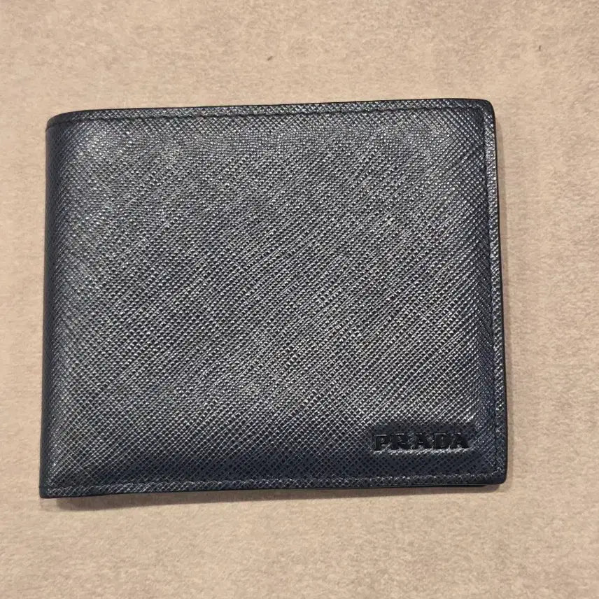 [BUNJANG] Prada Saffiano Multicolor Bifold Wallet (Baltico Navy) / [정품/풀구성] 프라다 사피아노 멀티컬러 반지갑 (네이비/발티코)