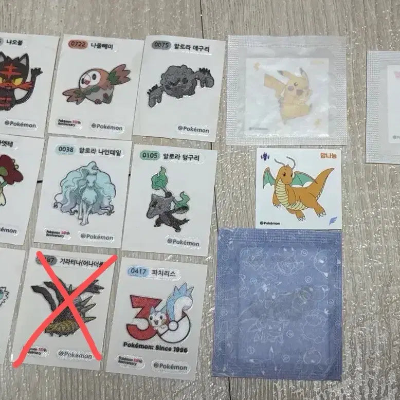 [BUNJANG] Pokemon 30th Anniversary and Other Stickers/Seals / 포켓몬 30주년 외 띠부씰 및 스티커 판매 나몰빼미 나인테일 에브이
