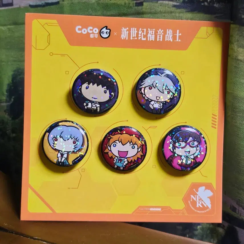 [BUNJANG] Evangelion x Coco Collaboration Mini Pin Badge / 에반게리온 coco 콜라보 미니 핀뱃지