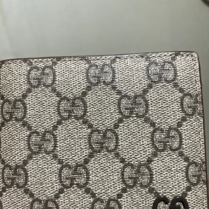 [BUNJANG] Gucci GG Supreme Bi-Color Bifold Wallet Brown / GG 슈프림 투톤 반지갑 브라운