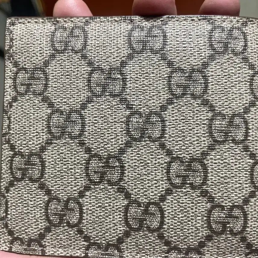 [BUNJANG] Gucci GG Supreme Bi-Color Bifold Wallet Brown / GG 슈프림 투톤 반지갑 브라운