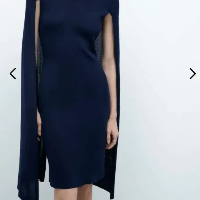 [BUNJANG] Zara Navy Cape Knit Dress / 자라 네이비 케이프 니트 원피스 미착용 새상품