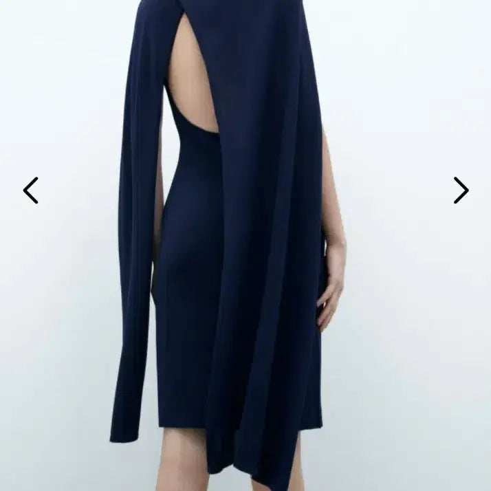 [BUNJANG] Zara Navy Cape Knit Dress / 자라 네이비 케이프 니트 원피스 미착용 새상품