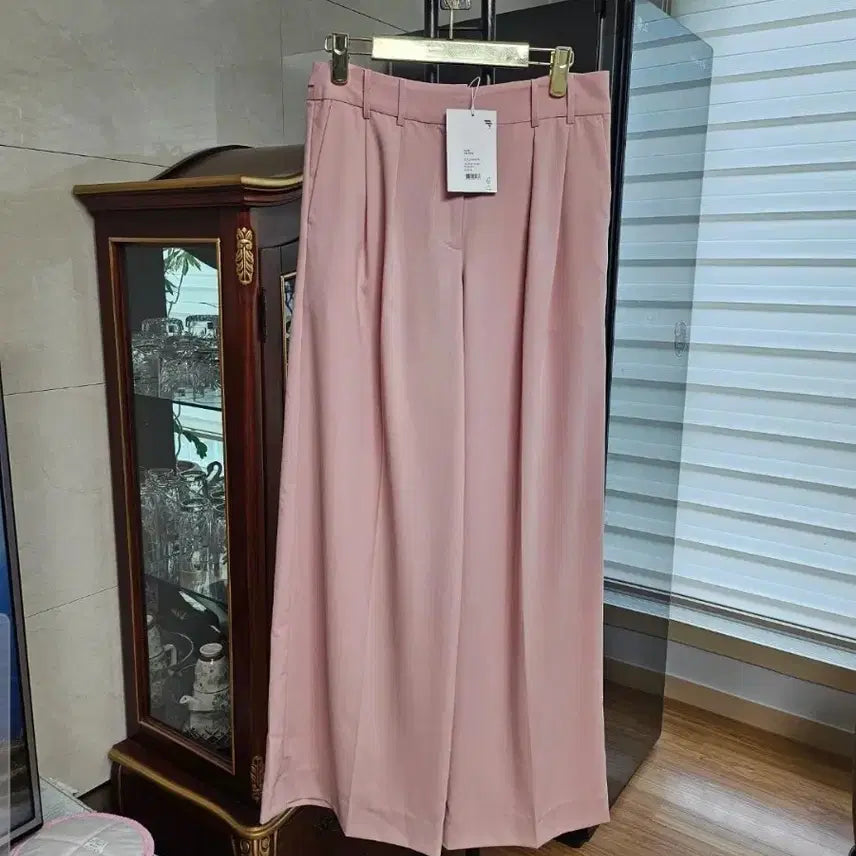 [BUNJANG] REMAIN Pink Beige Wide Pin Tuck Pants / 텍달린새옷 REMAIN 46만원 와이드 핀턱 팬츠