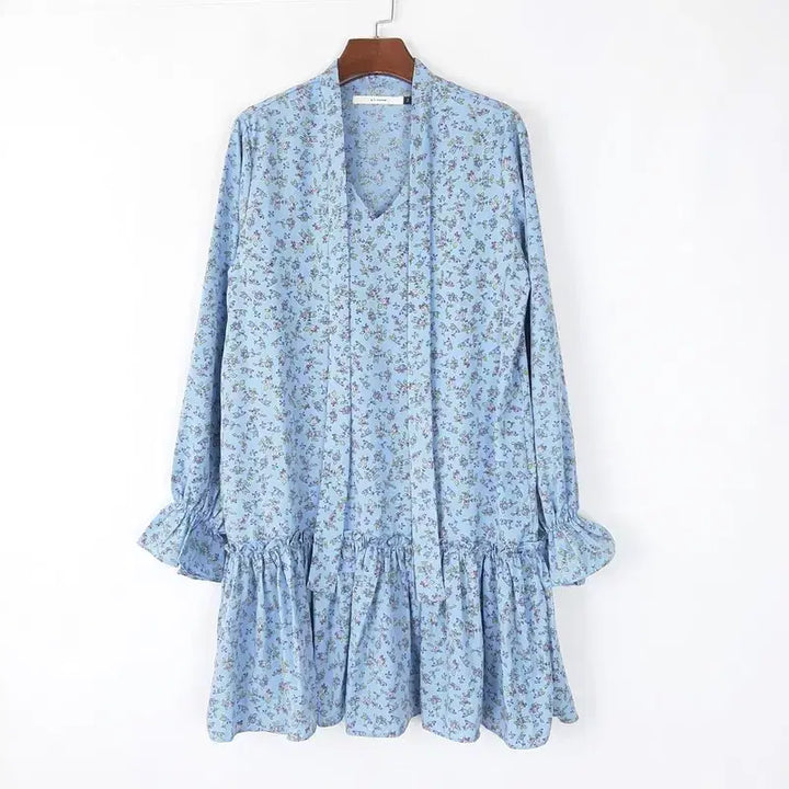 [BUNJANG] Atcorner Floral Scarf Dress / 앳코너 잔꽃 스카프 원피스  F