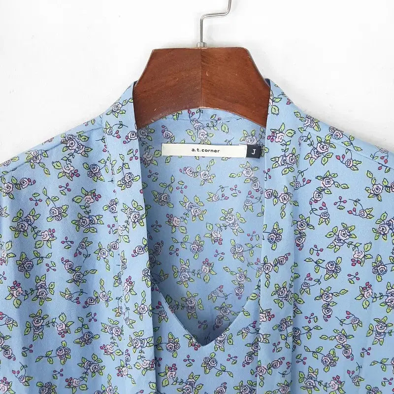 [BUNJANG] Atcorner Floral Scarf Dress / 앳코너 잔꽃 스카프 원피스  F