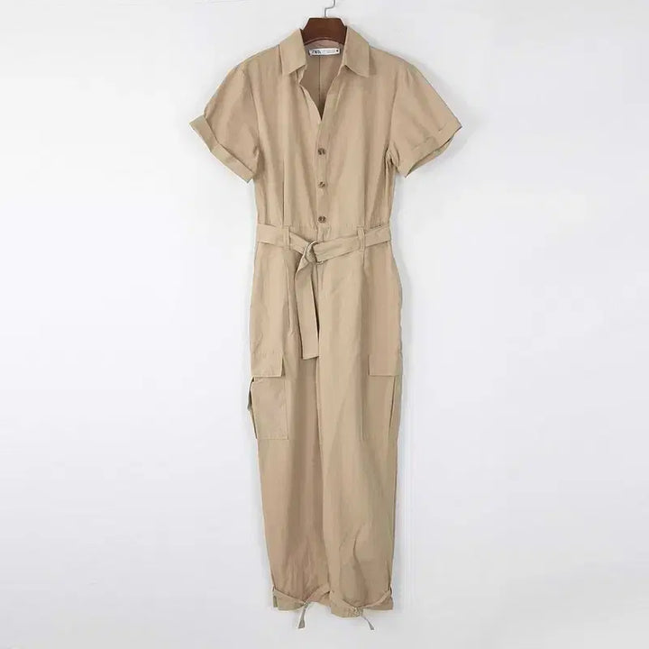 [BUNJANG] Zara Belted Collar Jumpsuit XS / 자라 벨티드 카라 점프슈트  XS