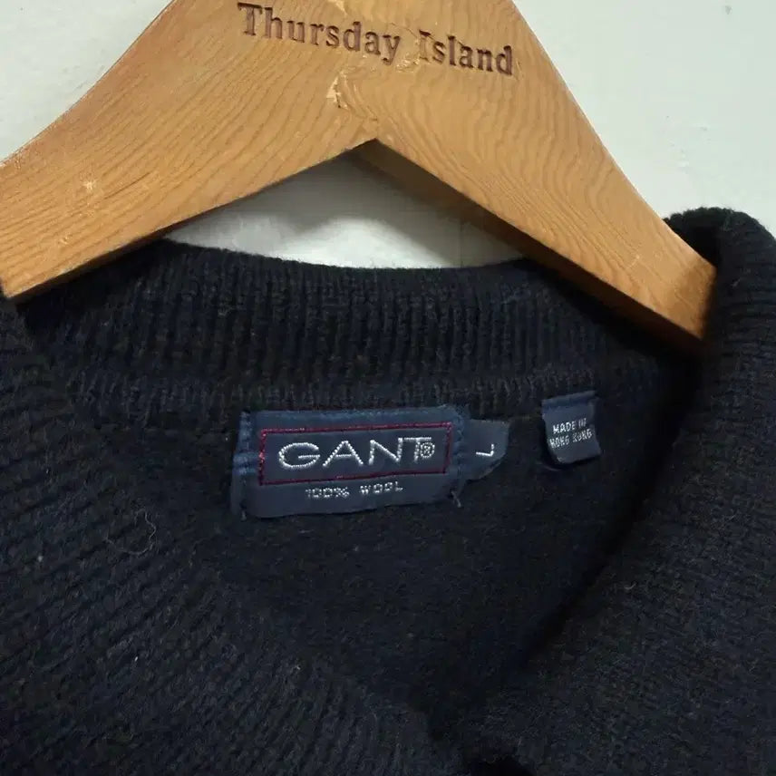 [BUNJANG] Gant Vintage Wool Button Knit / 간트 GANT 빈티지 울 버튼 니트