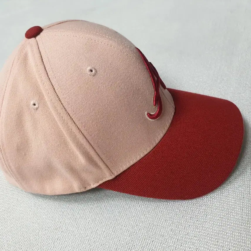 [BUNJANG] MLB Braves Indians Pink/Red Cap / MLB 브레이브스 인디언 모자 캡 핑크/레드 프리사이즈
