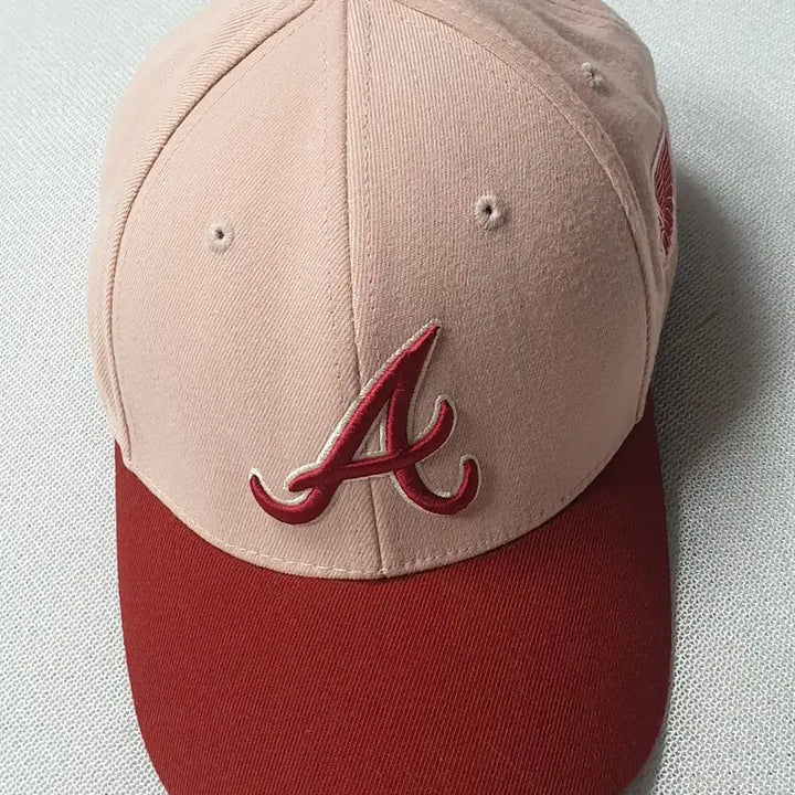 [BUNJANG] MLB Braves Indians Pink/Red Cap / MLB 브레이브스 인디언 모자 캡 핑크/레드 프리사이즈