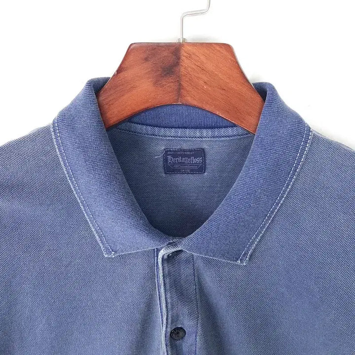[BUNJANG] Heritage Floss Vintage Washed PK T-Shirt L / 헤리티지플로스 빈티지워시드 PK티셔츠  L