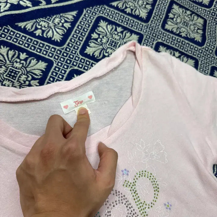 [BUNJANG] GAP Pink Short Sleeve T-Shirt / 갭 GAP 핑크 반팔티