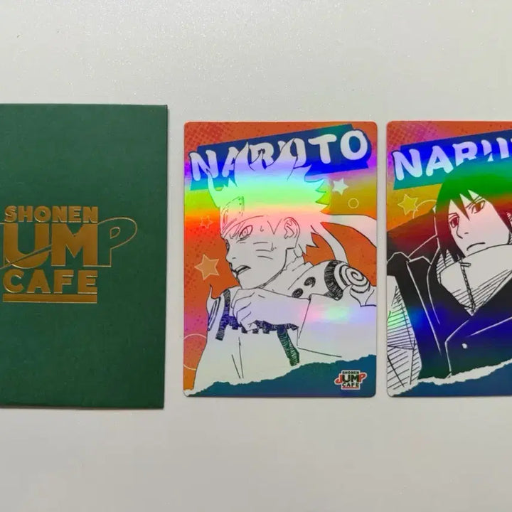 [BUNJANG] Naruto Jump Shop Cafe Exclusive Hologram Card - Naruto &amp; Sasuke / 나루토 점프샵 카페 특전 홀로그램 카드 나루토+사스케