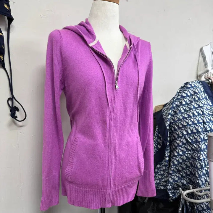 [BUNJANG] Gap Knit Hooded Zip-Up Pink / 갭 gap 니트 후드집업 핑크