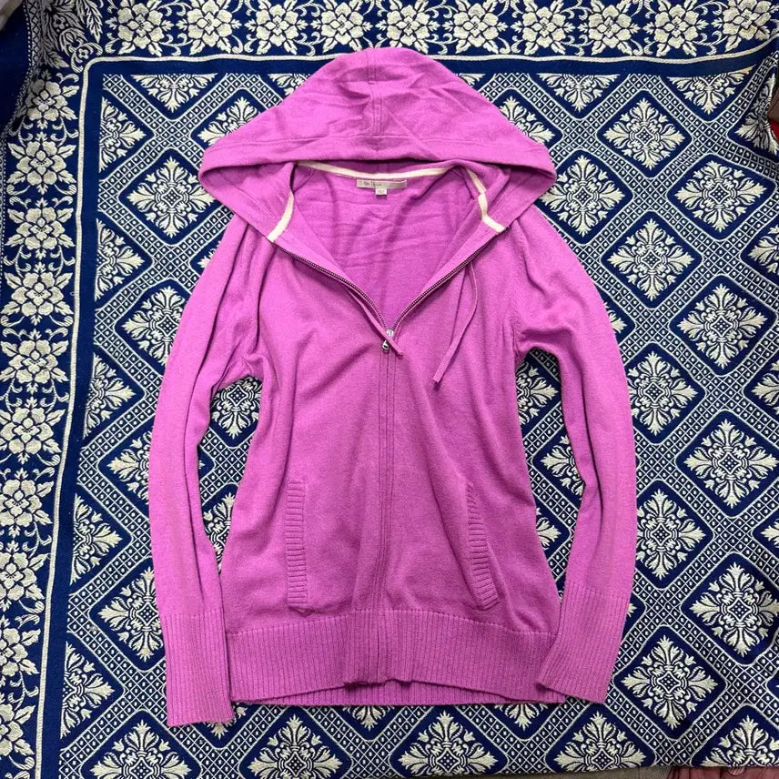 [BUNJANG] Gap Knit Hooded Zip-Up Pink / 갭 gap 니트 후드집업 핑크