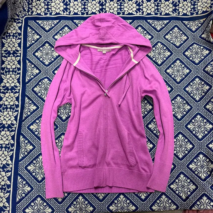 [BUNJANG] Gap Knit Hooded Zip-Up Pink / 갭 gap 니트 후드집업 핑크
