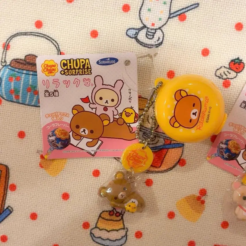 [BUNJANG] San-X Rilakkuma Korilakkuma Chupa Chups Series Keyring / 고전 산엑스 리락쿠마 코리락쿠마 츄팝츄스 시리즈 키링